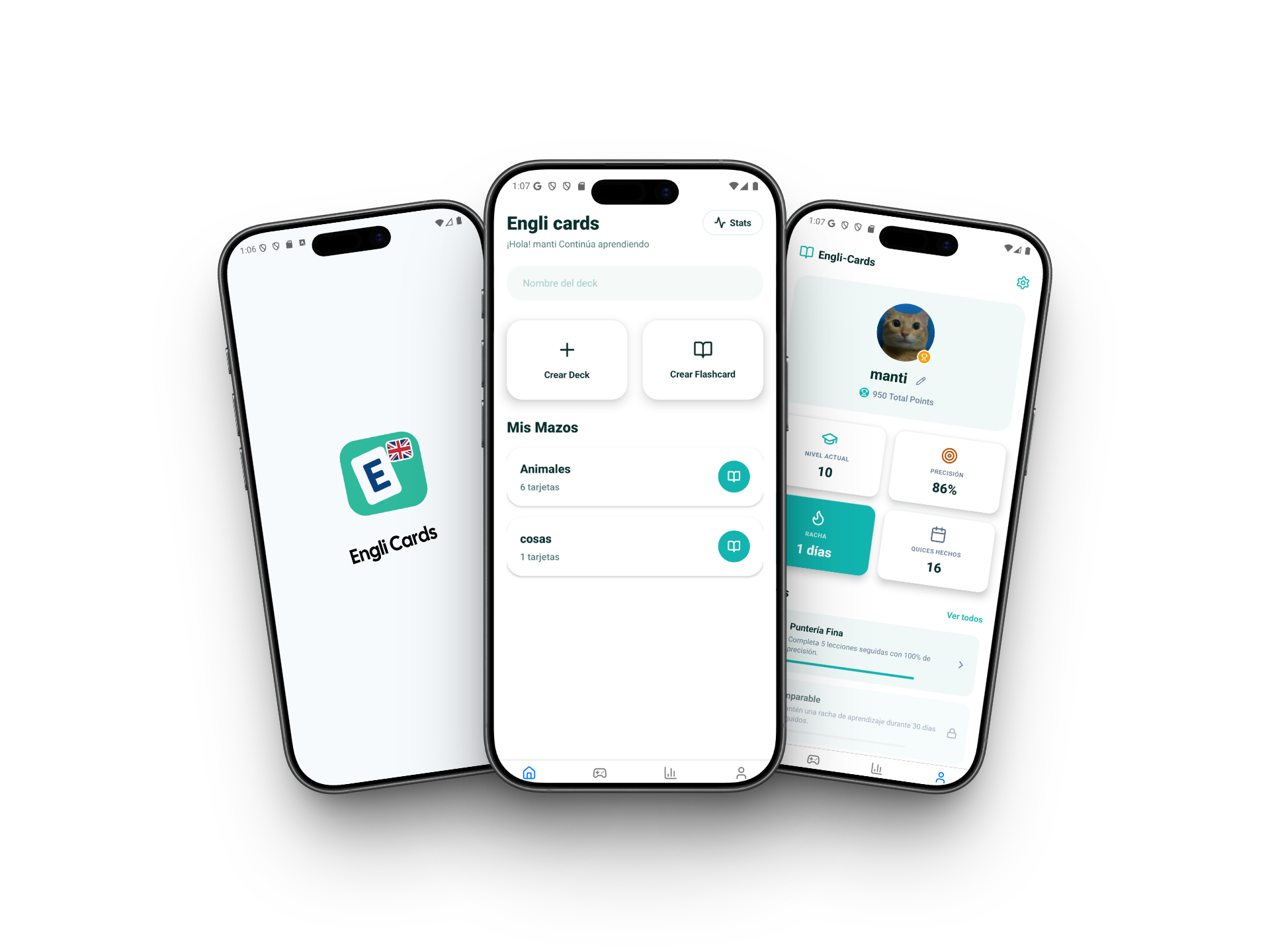 Engli Cards App Mockup